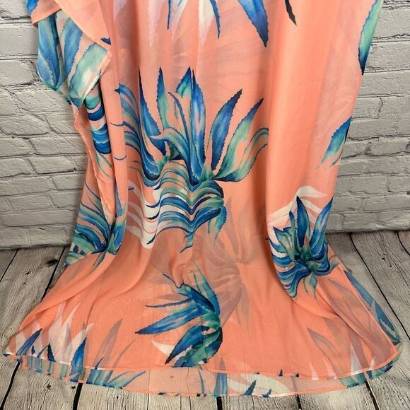 Show Me Your Mumu Hana Boo Tropical Twist Maxi Dress Coverup Kaftan Palm - Picture 7 of 9